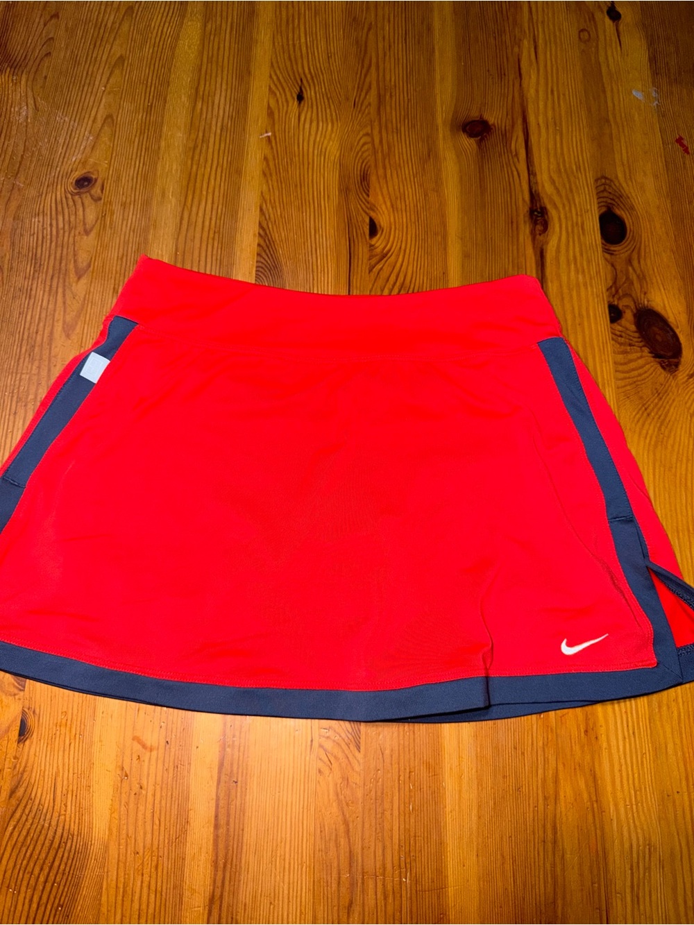 Nike Women’s Red Athletic Skort with Dark Blue Trim